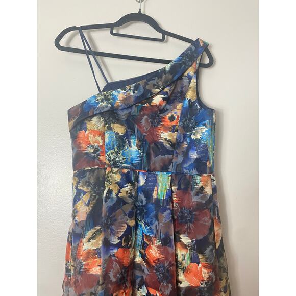 AIDAN MATTOX DRESS GOWN 10 MOTHER OF THE BRIDE FALL WEDDING GUEST LONG FLORAL - Picture 11 of 16